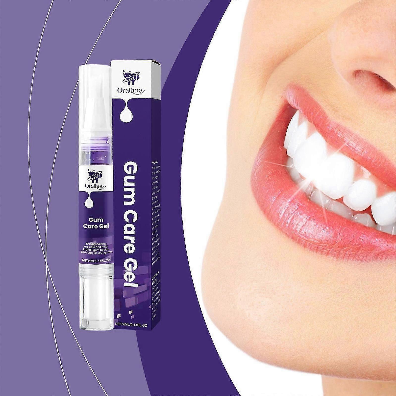 Purple Whitening Gels Pen, 4ml Purple Teeth Whitening Pen for Yellow Teeth, Color Correcting for Tooth Stain Removal
