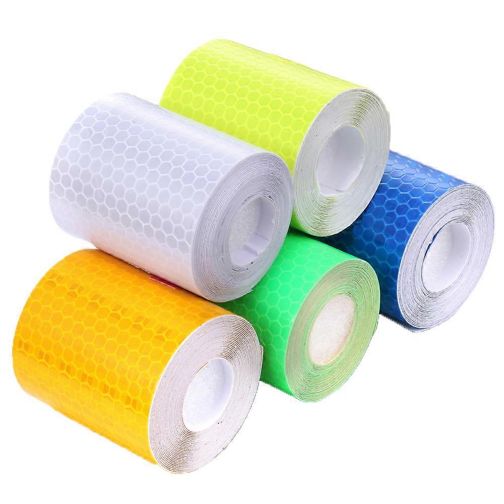Reflective Tapes for Night Safety, Warning Tape with Honeycomb Patterns Enhancing Visibility, Home Safety Waterproof Durable 3 Rolls + 10 Stickers in