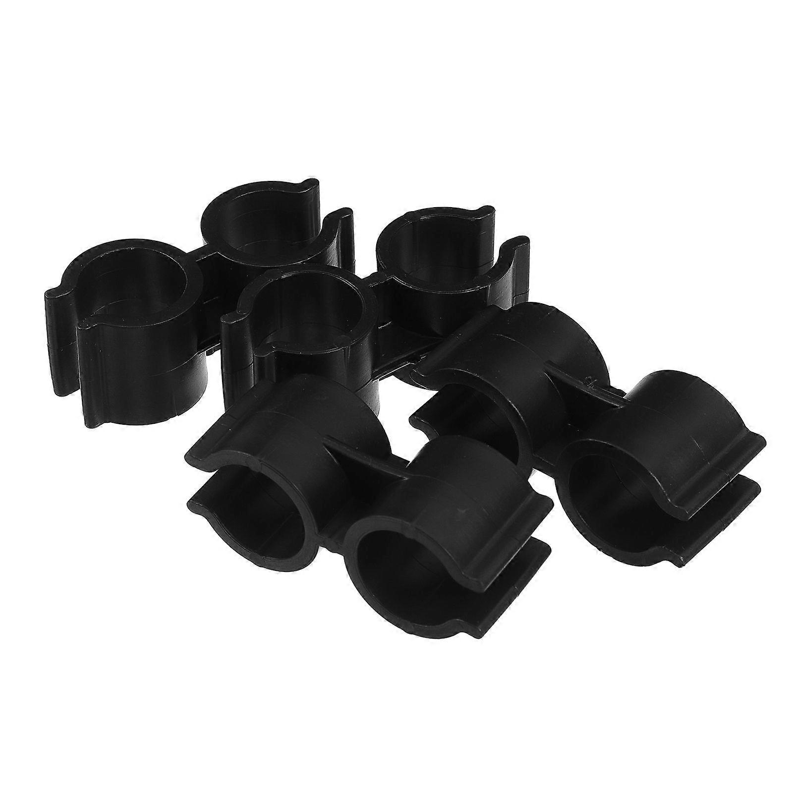 4pcs Double Pipe Clamp Pipe Clamp Connection Plastic Shelf Pole Connector Double Port Pipe Clamps Warehouse Supermarket Shelf Link Clip Fastener Acces