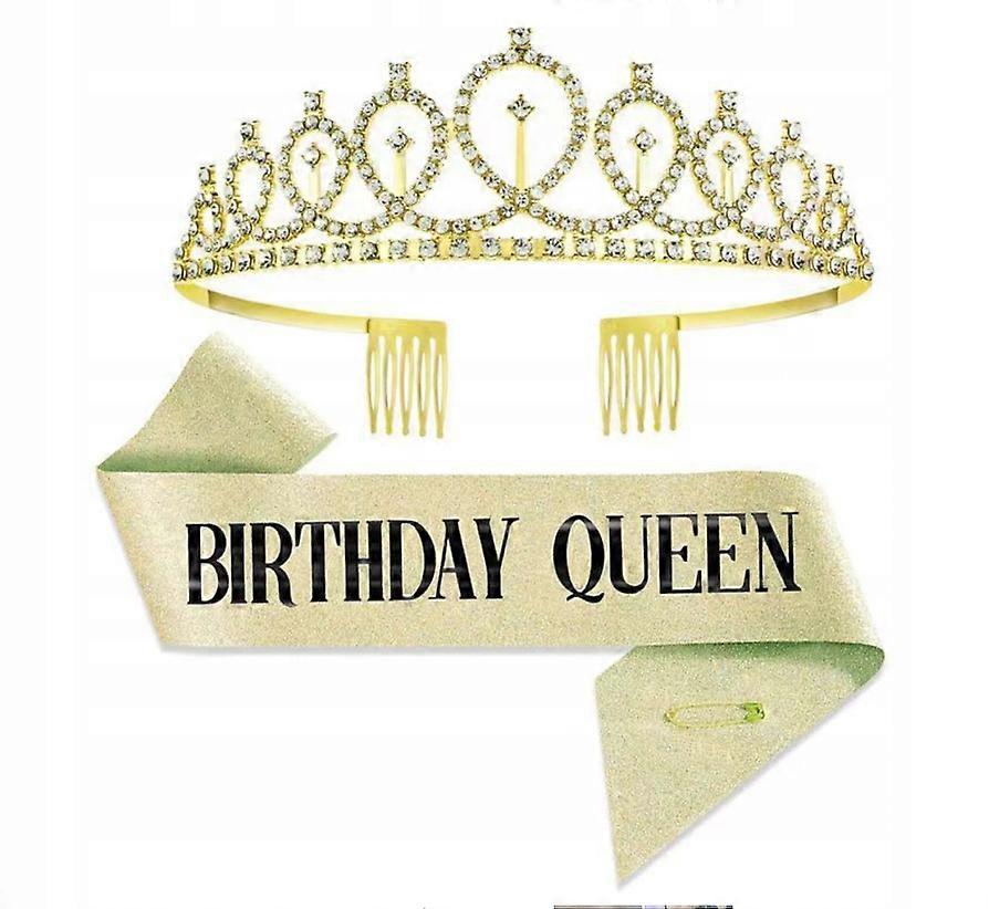 Opaska do włosów Korona ślubna Urodziny Szarfa I Korona