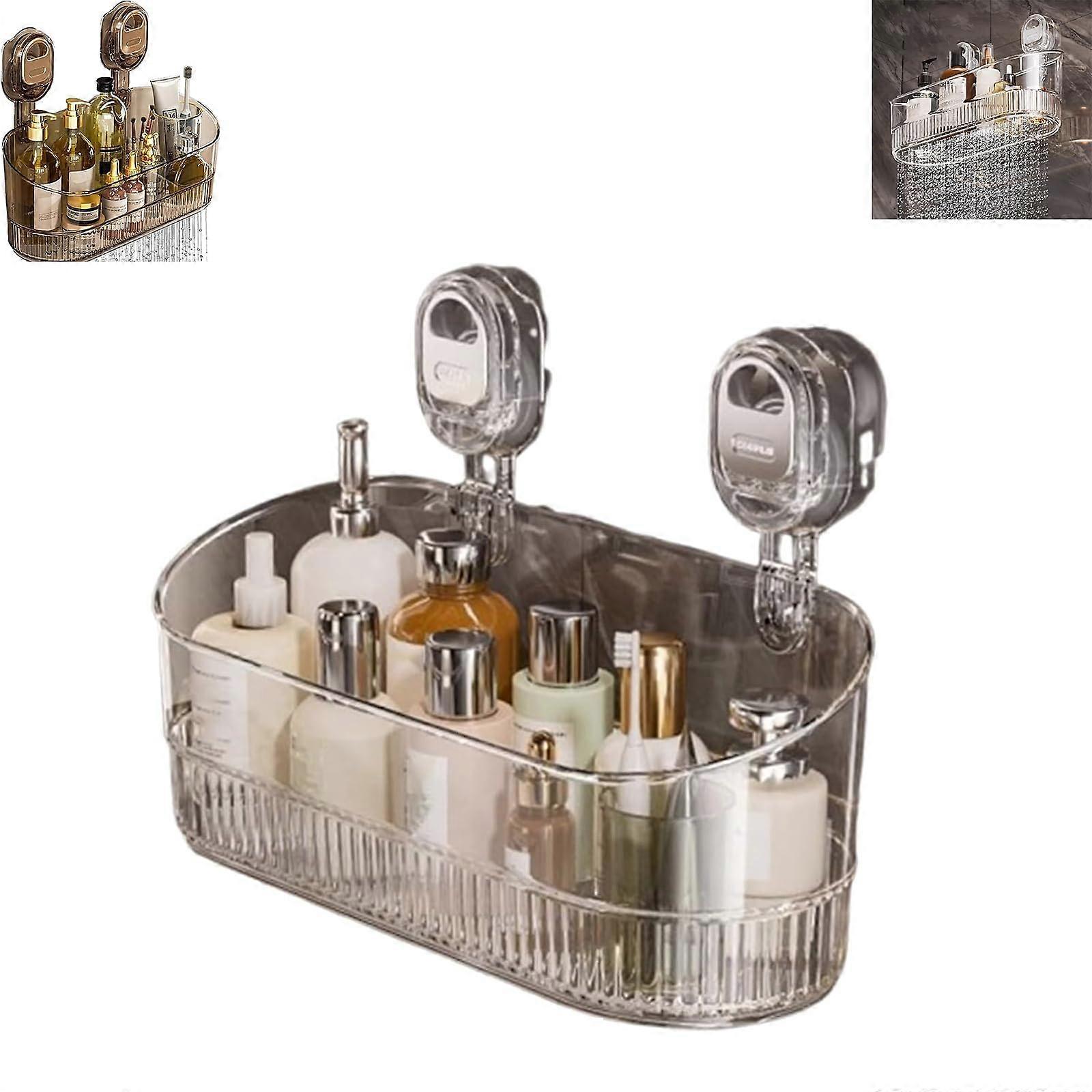 Powerful Suction Cup Storage Box for Shower Clear Size
