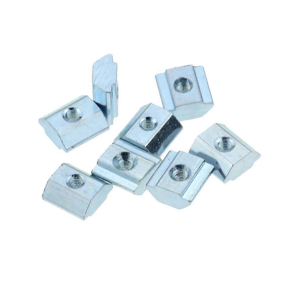T Sliding Nut Block Square Nuts Zinc Coated Plate Aluminum for EU Standard Aluminum Profile Slot for Kossel DIY CNC (Color : M6 100pcs)