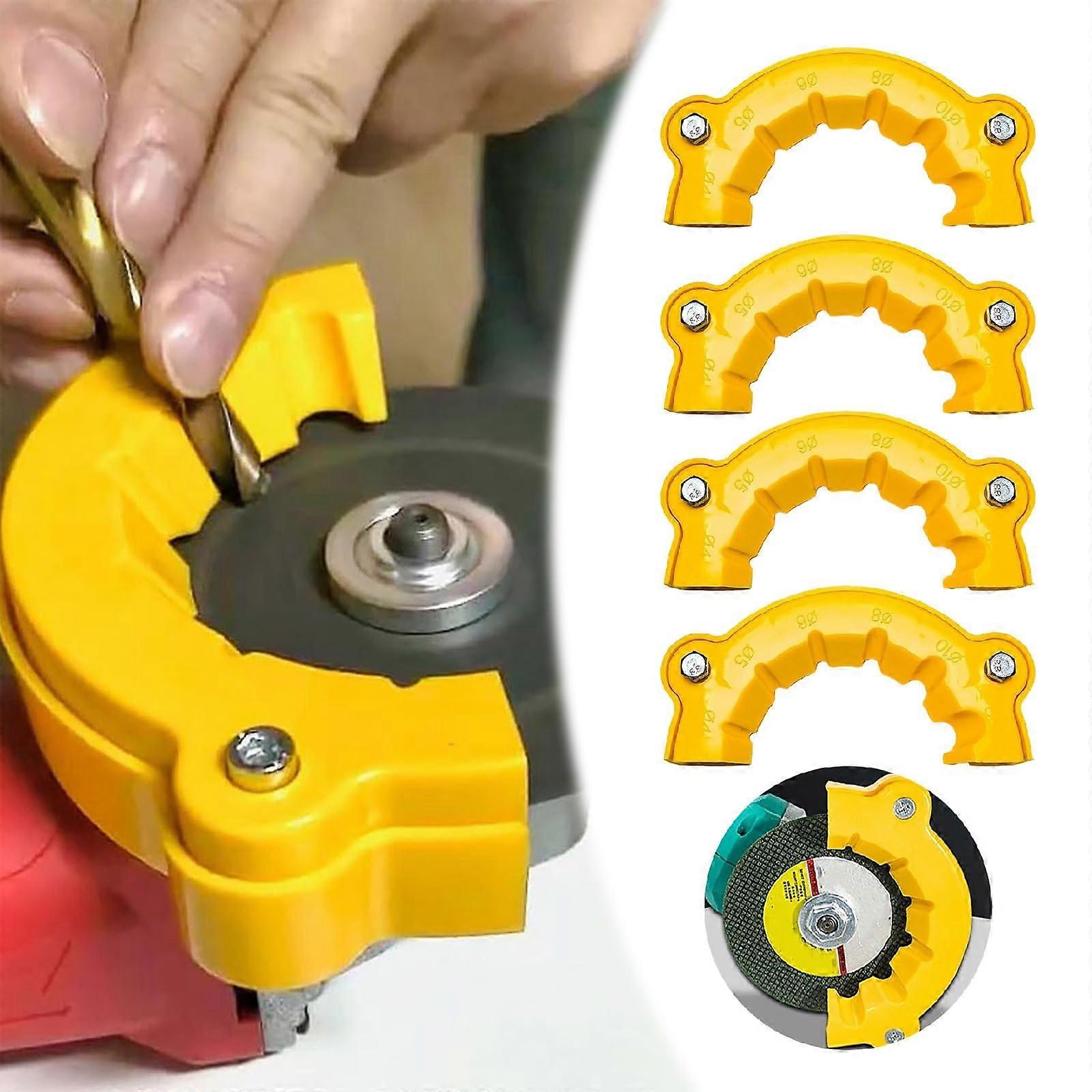 2025 Drill Bit Sharpener Attachment for Grinding Various Sizes, Multi-Specification Drill Bit Grinder, 4-Piece Set