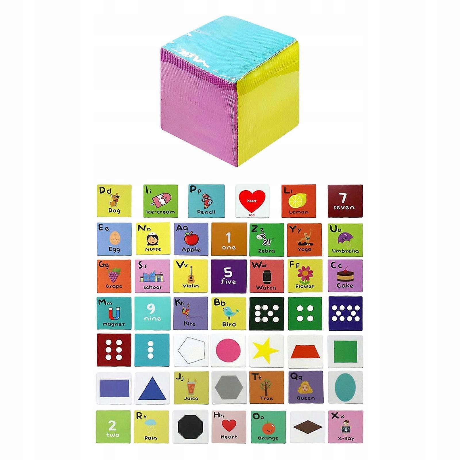Learning Dice With 6 Sided Clear Pockets Classroom