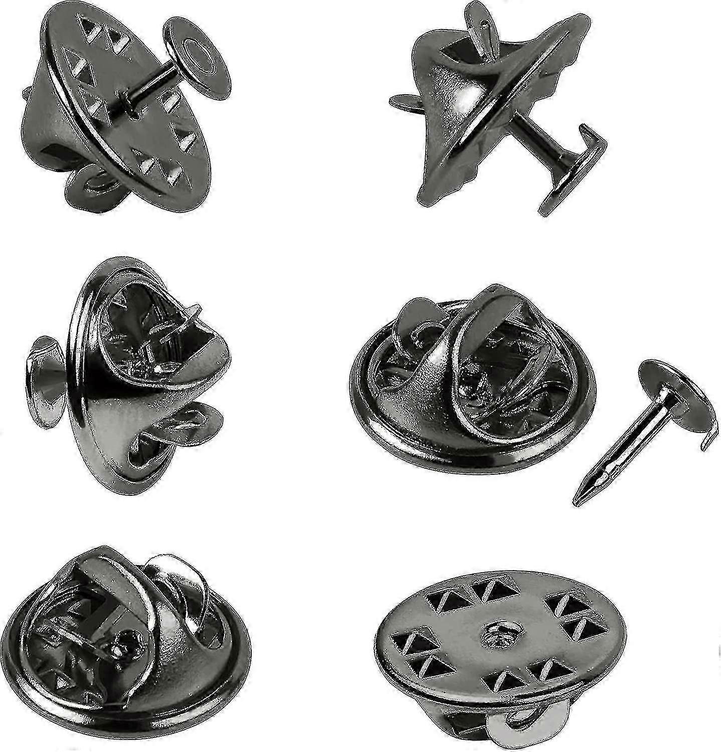 8mm Ασημένιες Καρφίτσες Craft με Καρφιά Clutch Tie Πεταλούδας - 120 Ζεύγη I