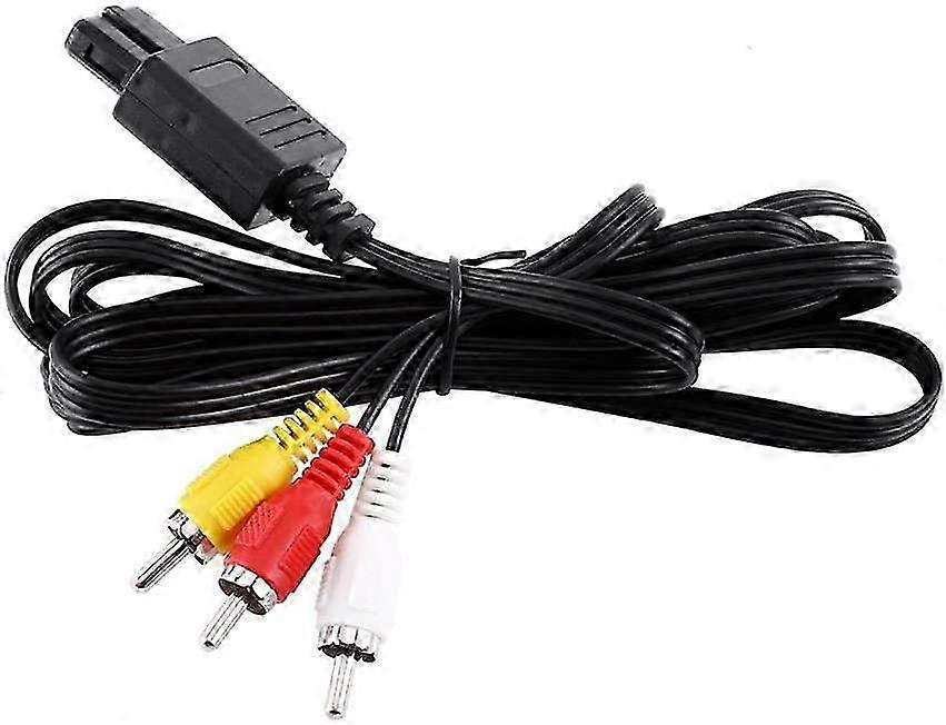 Audio Video Conversion Cable,RCA Composite A/V Cable Cord for N64,1.8m