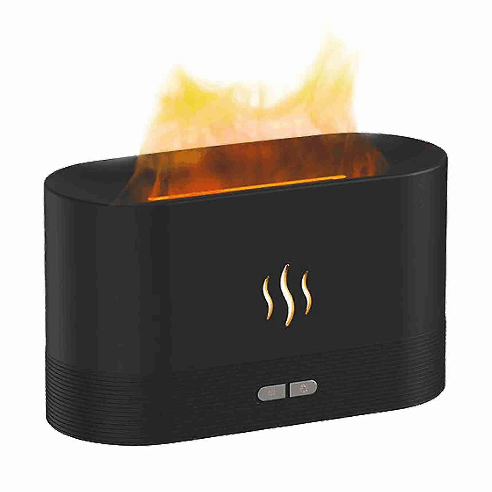 Simulation Flame Humidifier Auto Shut Off, USB Aromatherapy