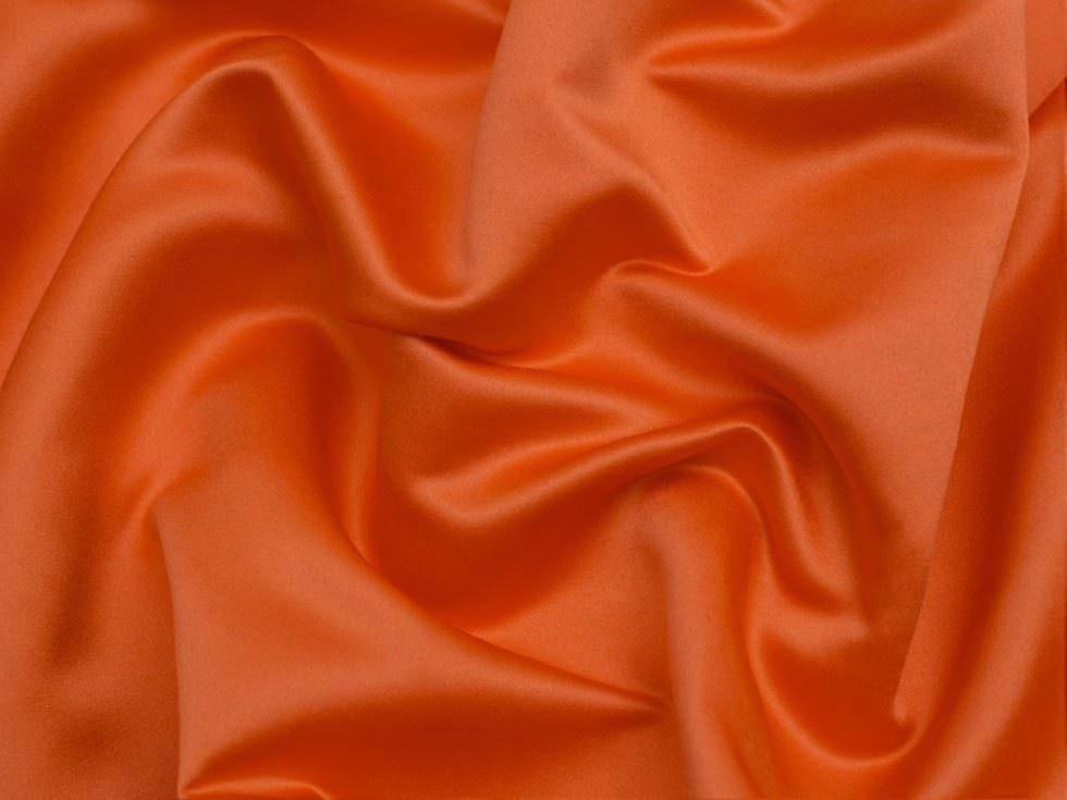 Minerva Classique Duchess Satin Fabric Tangerine - per metre PO
