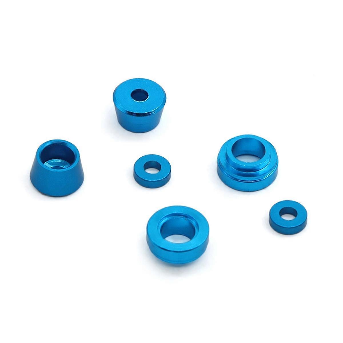 RC Car Upgrade Aluminum Alloy Front Steering Coasters Kit Blue