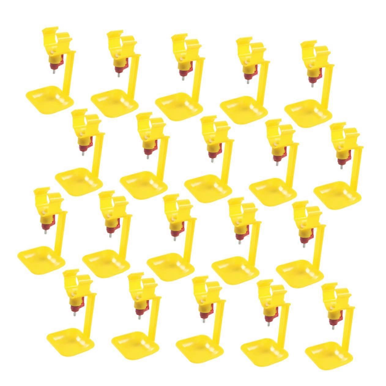 Drinking Fountain 20pcs Plastic Chicken Waterer Cups for Poultry Farms and Home Use, Durable and Easy to Install