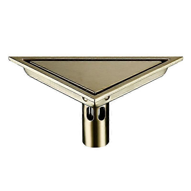 Smesiteli Bathroom Hidden Type Sink Drains Triangle Tile Insert Floor Drain Stainless Steel Brushed Gold Shower Drain 232*117mmCraft Pipe Cleaners