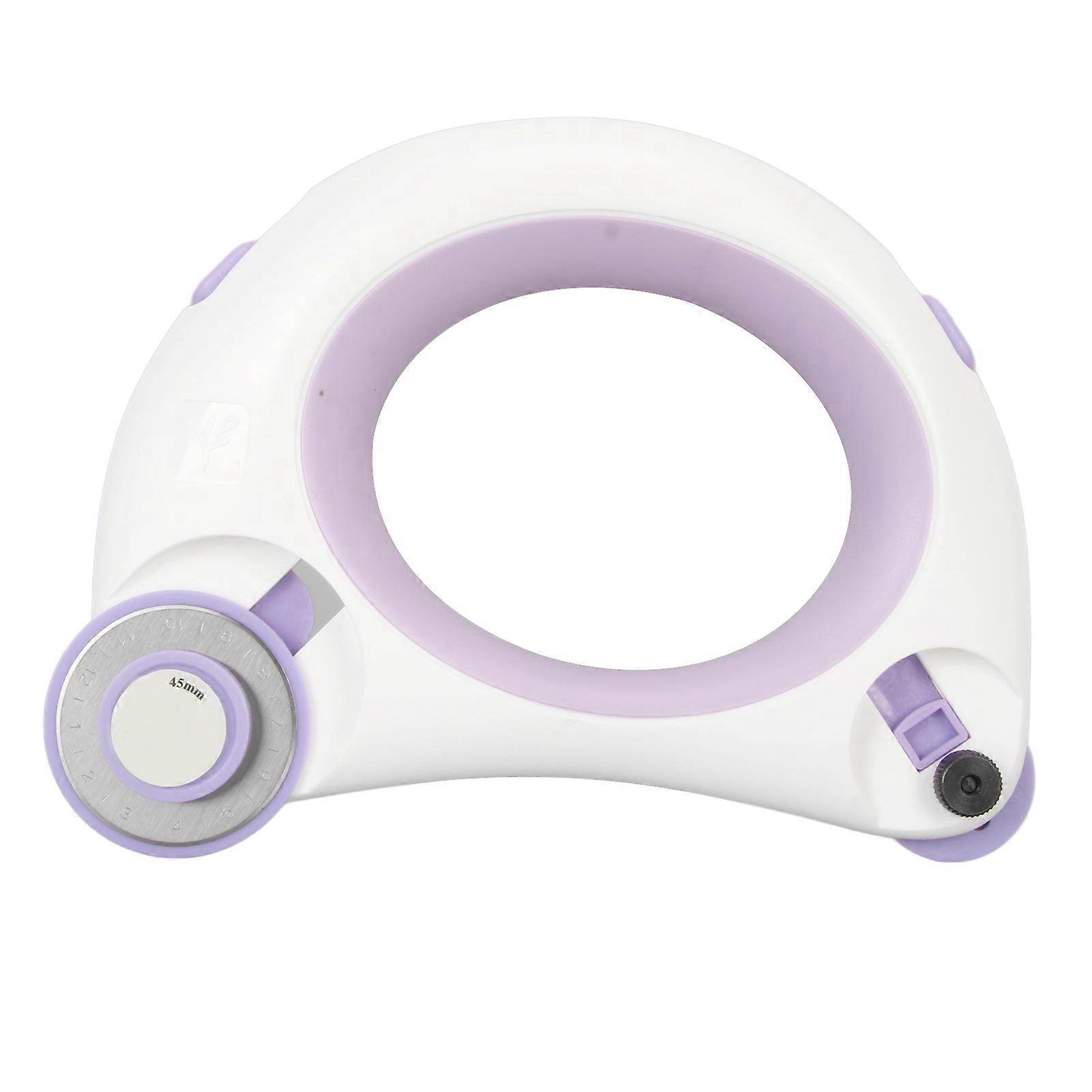 Rotary Double Headed Design Replaceable Blade Multifunctional Rotary Fabric Cutter for DIY Purple