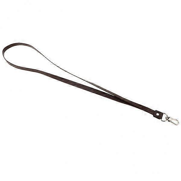 2xユニセックスPUレザーストラップネックストラップクリップカードキーリングIDバッジホルダー付き