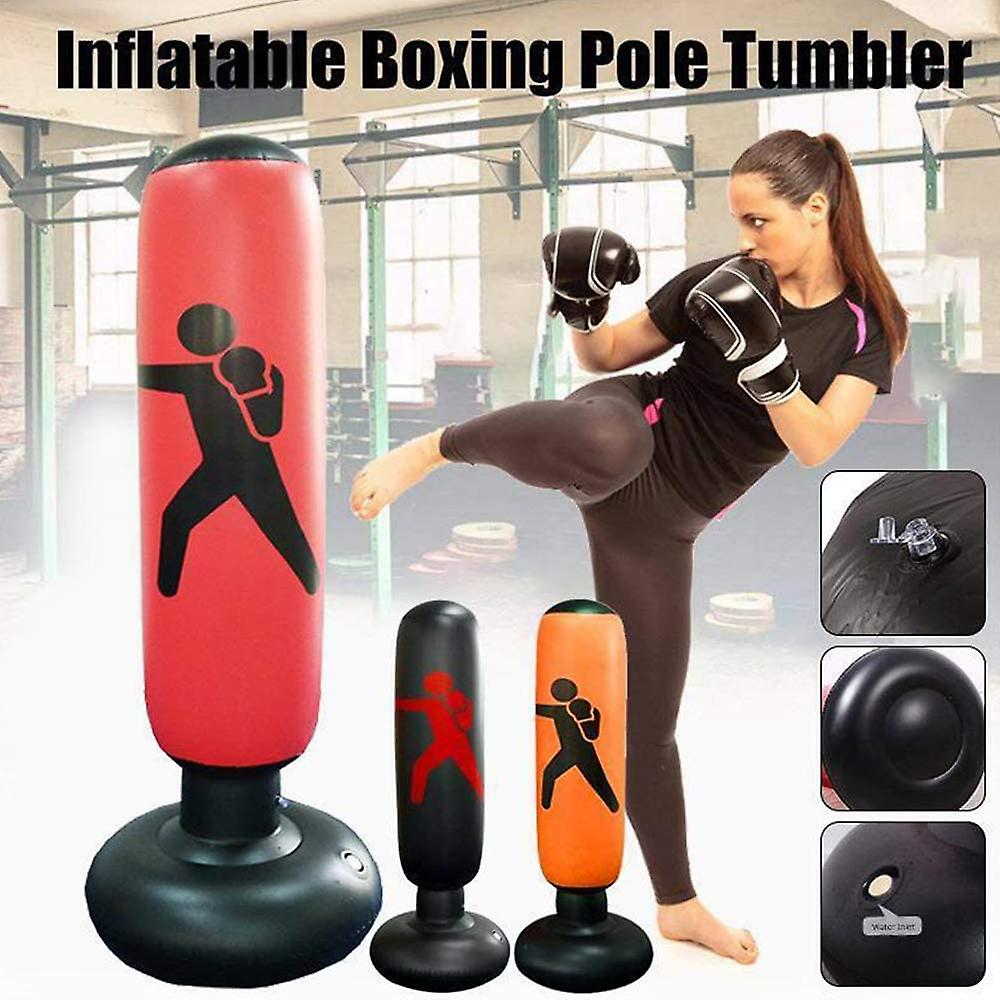 Punching Bag On Stand For Fitness, Boxing, Inflatable Bag With Punching