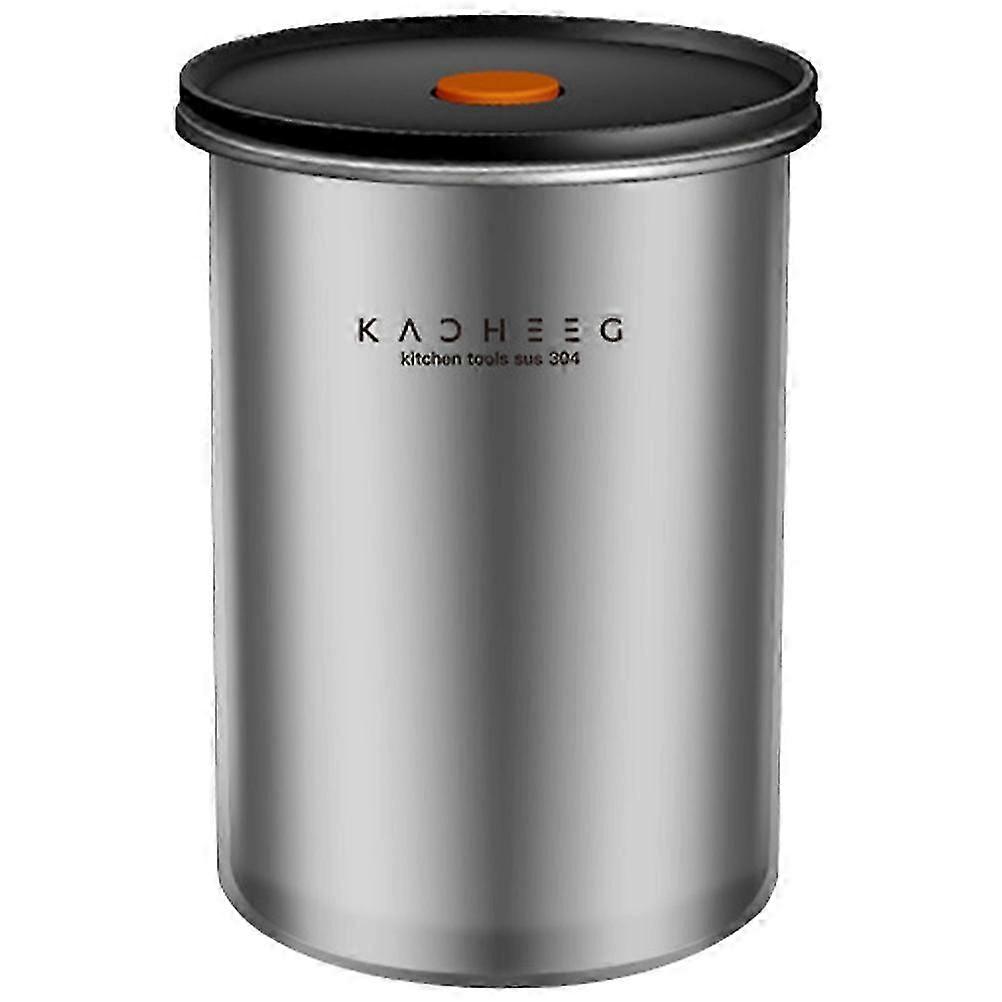 ステンレス鋼コーヒー豆貯蔵ジャー - コーヒーパウダー用気密キャニスター(15.5X10.3X10.3CM)