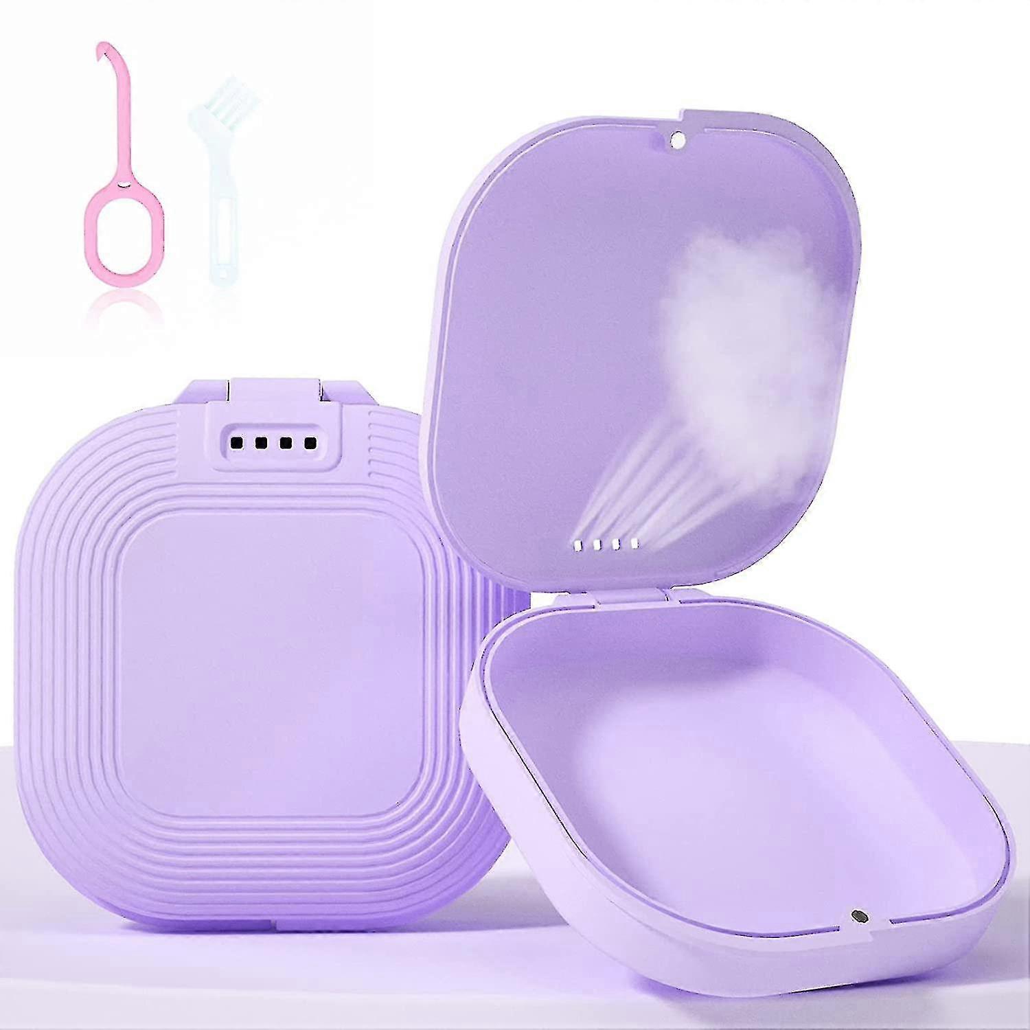 2025 Retainer Case, Slim Aligner Case With Vent Holes, Invisalign Mouth Guard Case, Retainer Case With Removal Tool Brush