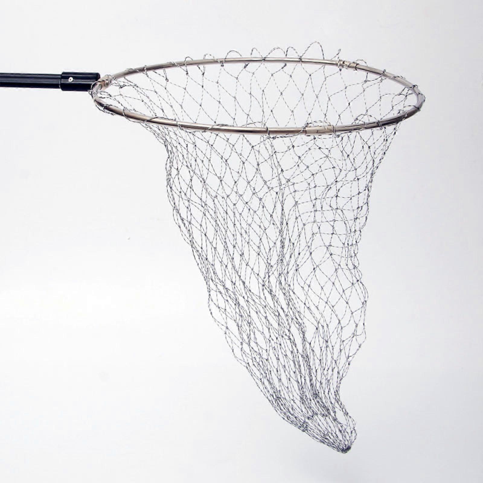 Landing Net Head, 40 cm, Nylon, Dense Hole, Stainless Steel, Diameter 60 cm