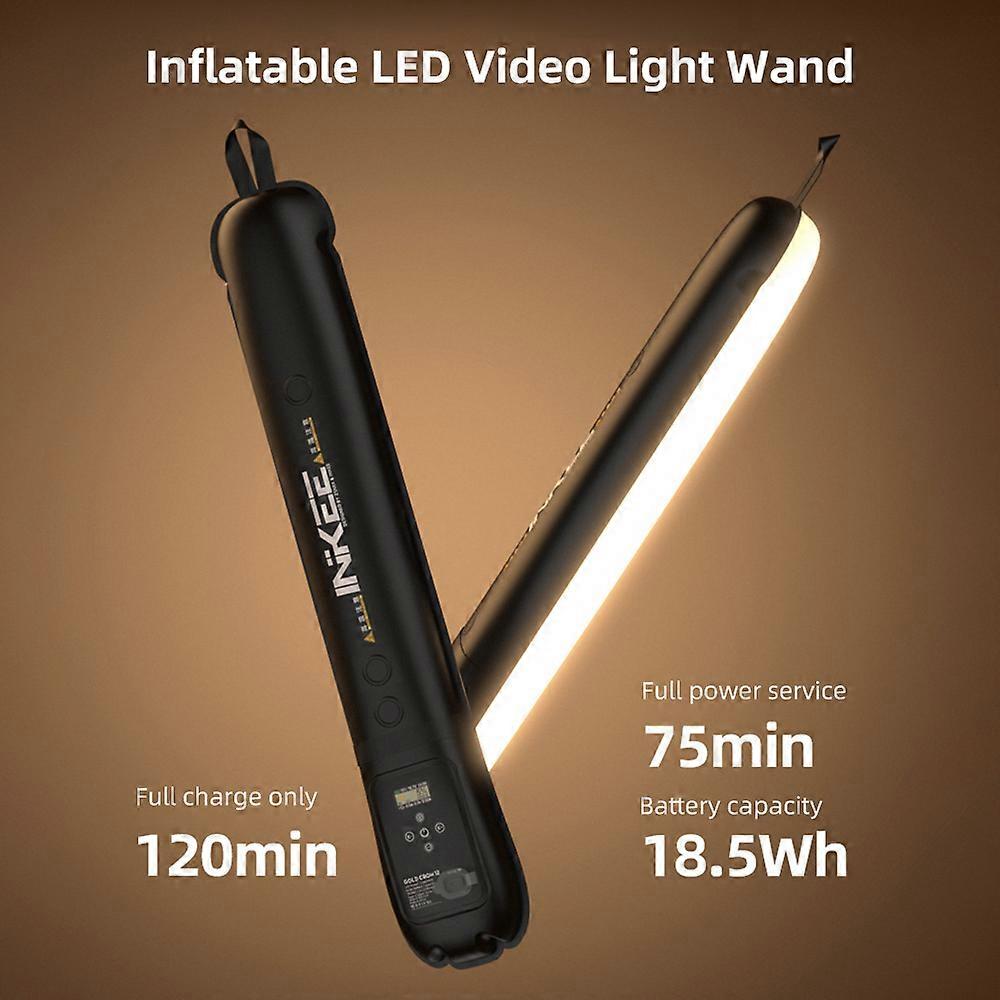 INKEE GC12 Inflatable LED Video Light Wand 12W Handheld Air Column Light Stick 2700K-6500K Dimmable Photography Lighting Flexible LED Soft Light IP66