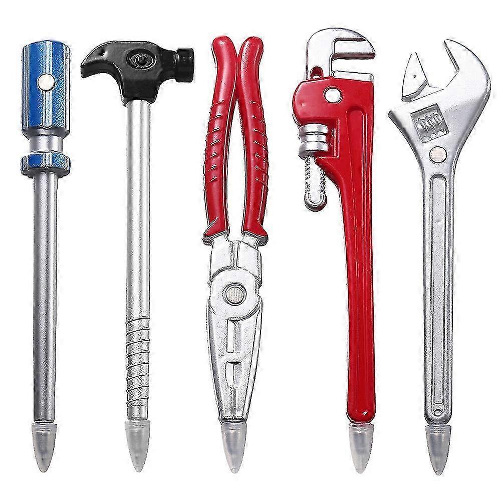 5pcs Creative Hard-ware Tools Designed Ballpoint Pens Portable Writing Pens for Students