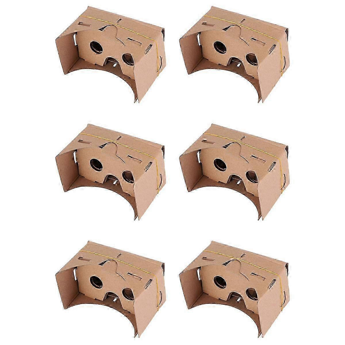 6 pcs 6 polegadas DIY 3D VR Óculos de realidade virtual Hardboard para CardboardYellow SZRH
