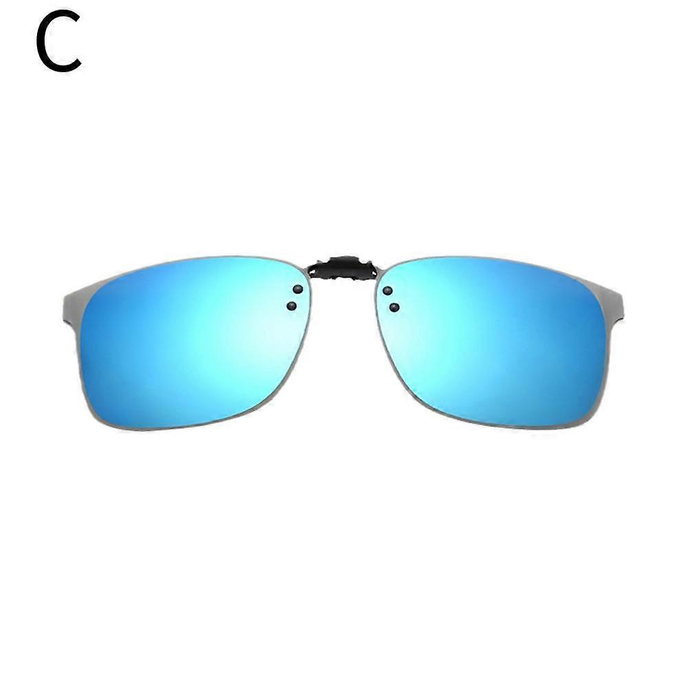 Blue Mercury (C)$ Sunglasses Clip-On Glasses for Men and Women Driving with Flip-Up Polarized Clip-On