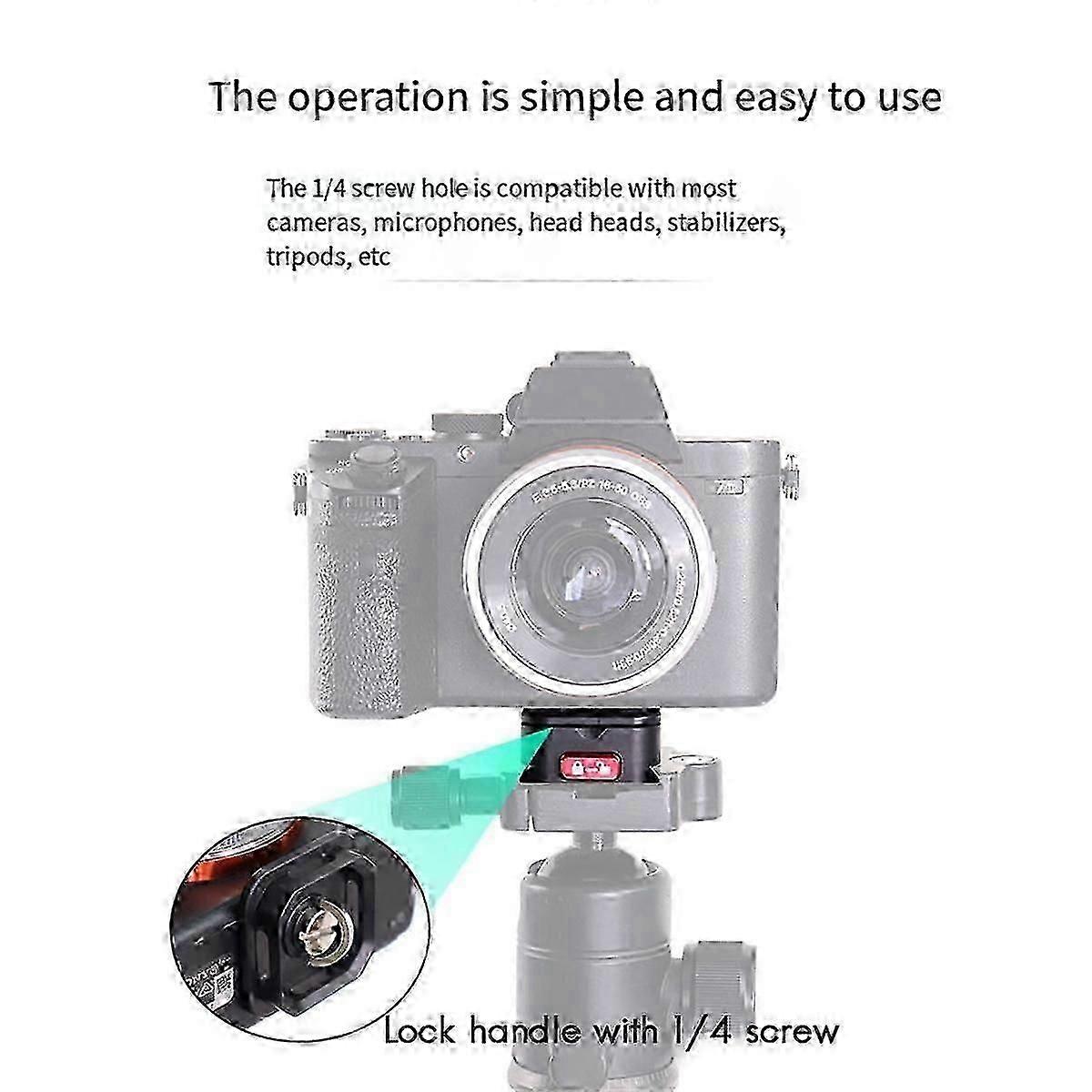 Quick Release Plate Tripod Camera Mount Adapter Quick Setup With 1/4 Inch Screw For Camera Tripod G