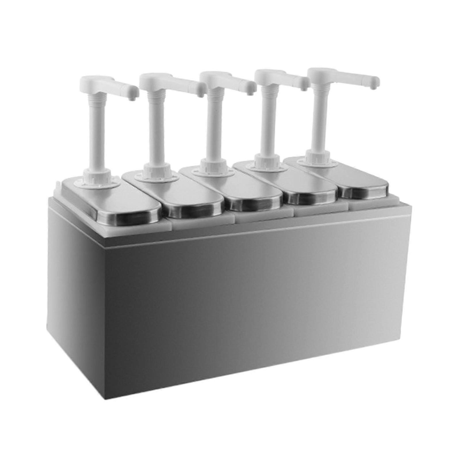Sauce Dispenser 1L Condiment Dispensing Tool Quantitative Press Head 2 Pump