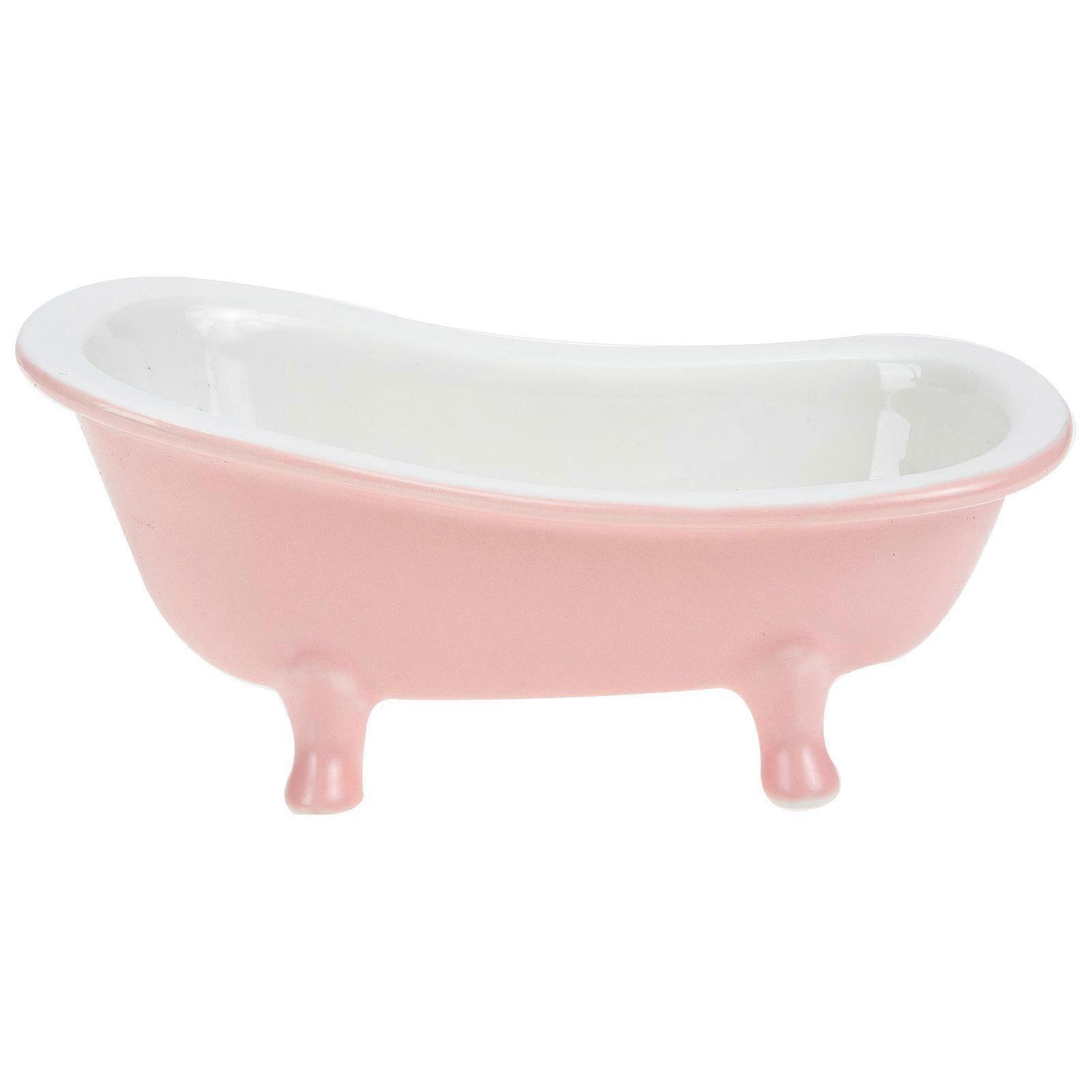 Bathtub Shaped Ceramic Flower Pot, Creative Succulent Planter, Sturdy and Easy to Clean, for Home, Office, and Garden Decor