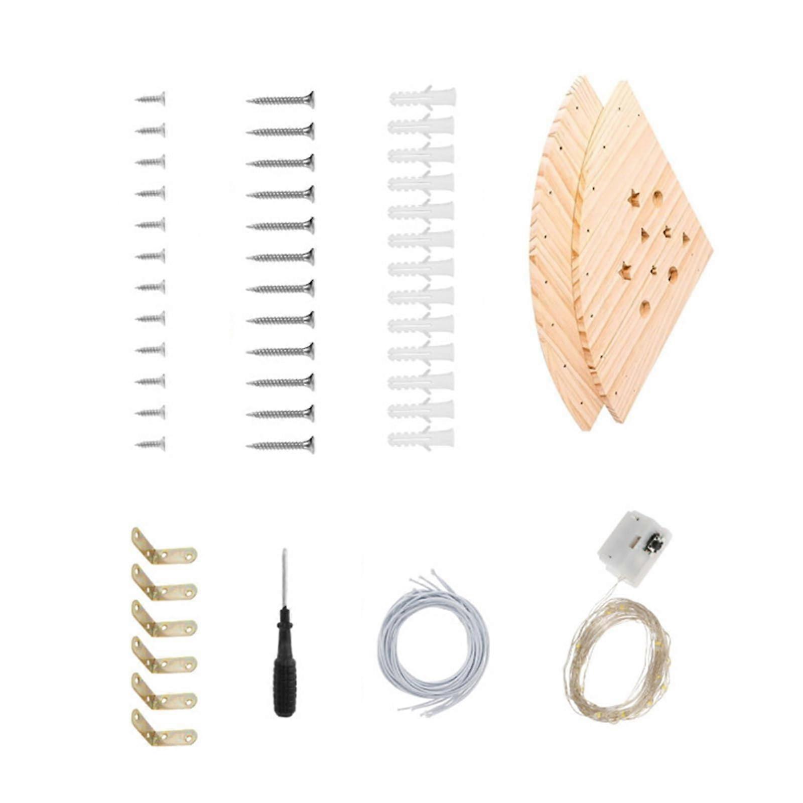 Large Wood Stuffed Animal Storage Cage With LED Light Wall Hanging And Wood Stuffed Animal Holders For Kids Room Nursery