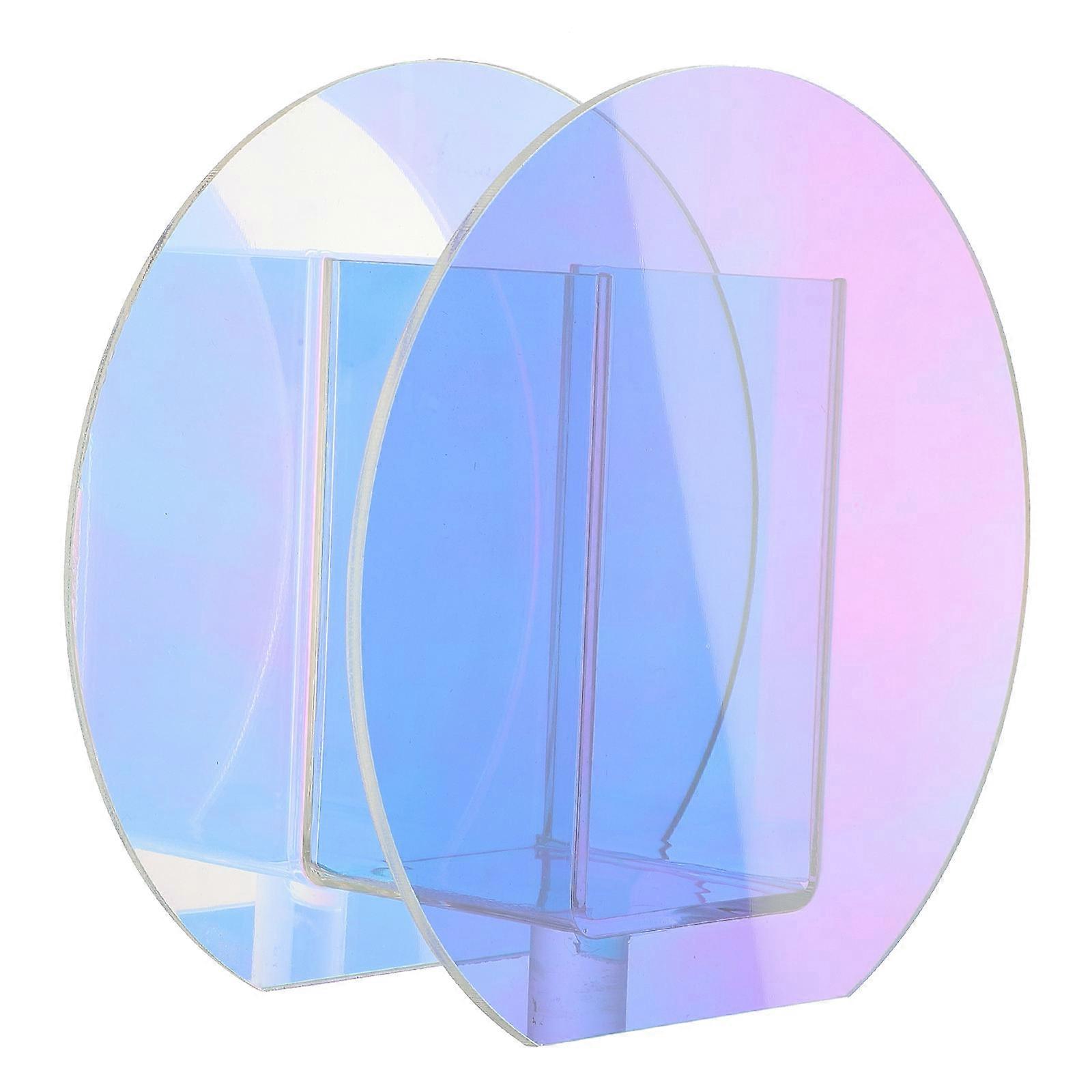 Skyblue Acrylic Vase for Decor with Smooth Surface and Unique Geometric Shape 1 Pc