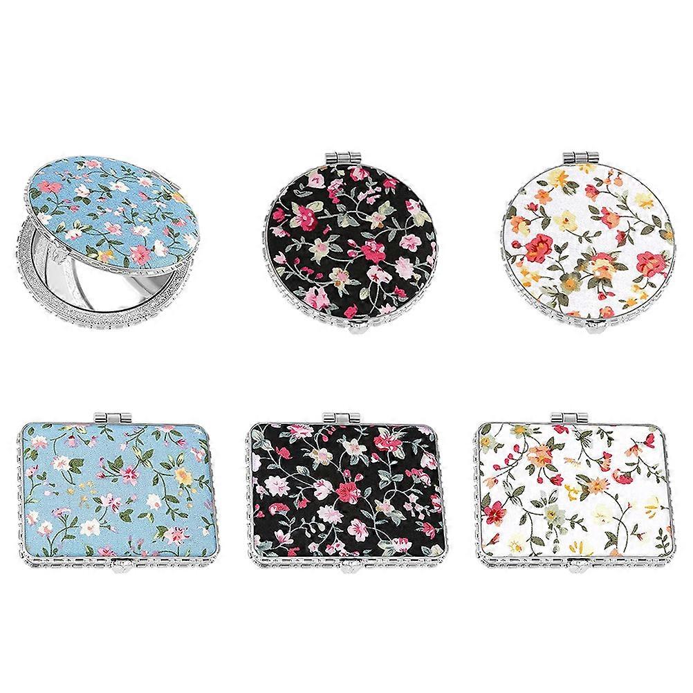 Compact Size Mirror Cosmetics Mirror Portable Folding Design Birthday present 6Pcs