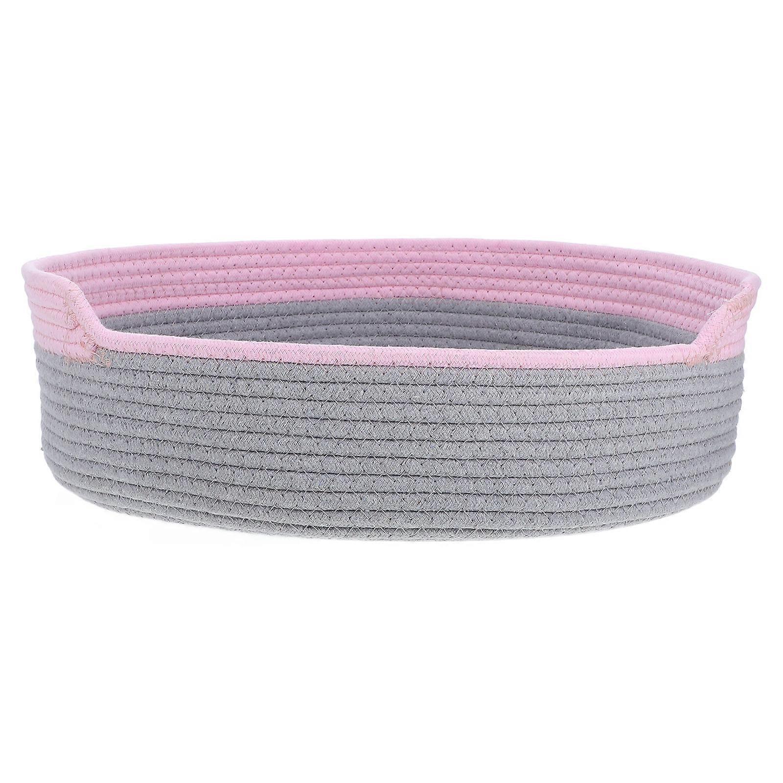 Scratching Pad Cat Bed Basket Nest Cotton Thread Rattan Summer Comfort Multi 40.00X39.00X14.50CM 1Set