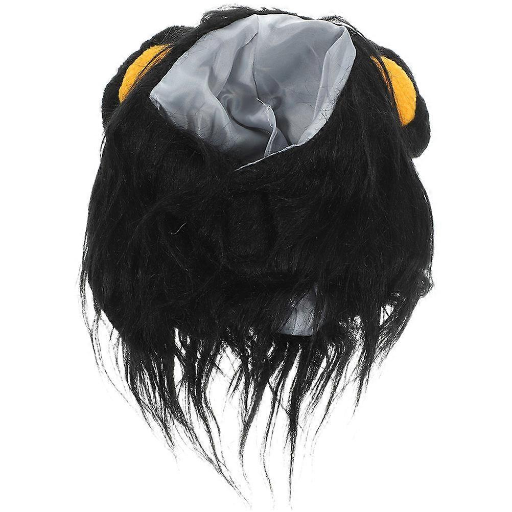 Pet Costume Cap for Cats and Dogs – Soft Curly Wig Hat for Halloween, Cosplay, and Festive Occasions – Cute Photo Prop and Daily Wear Accessory for