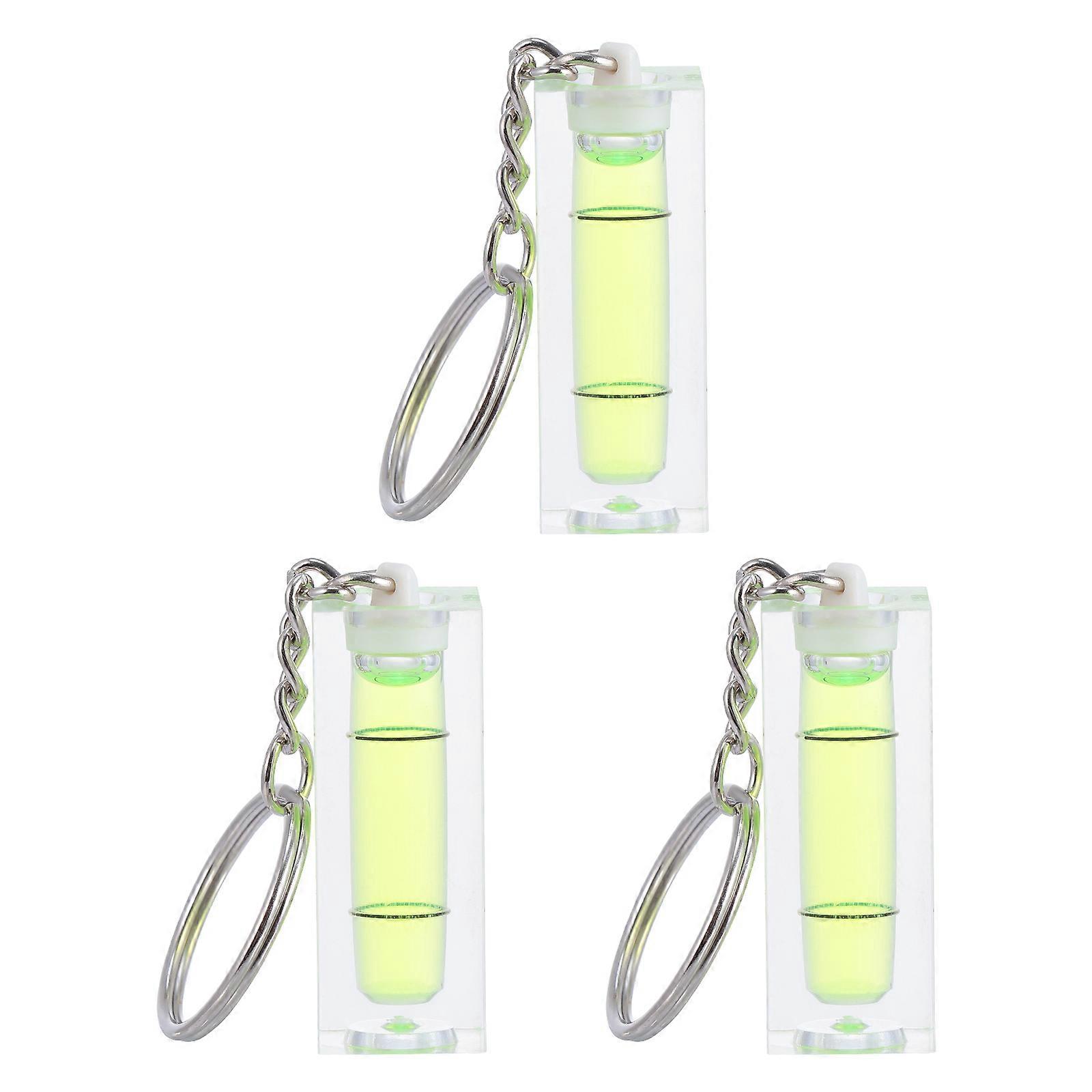 Spirit Level Key Chain Mini Level Bubble For Fishing Baskets 3Pcs