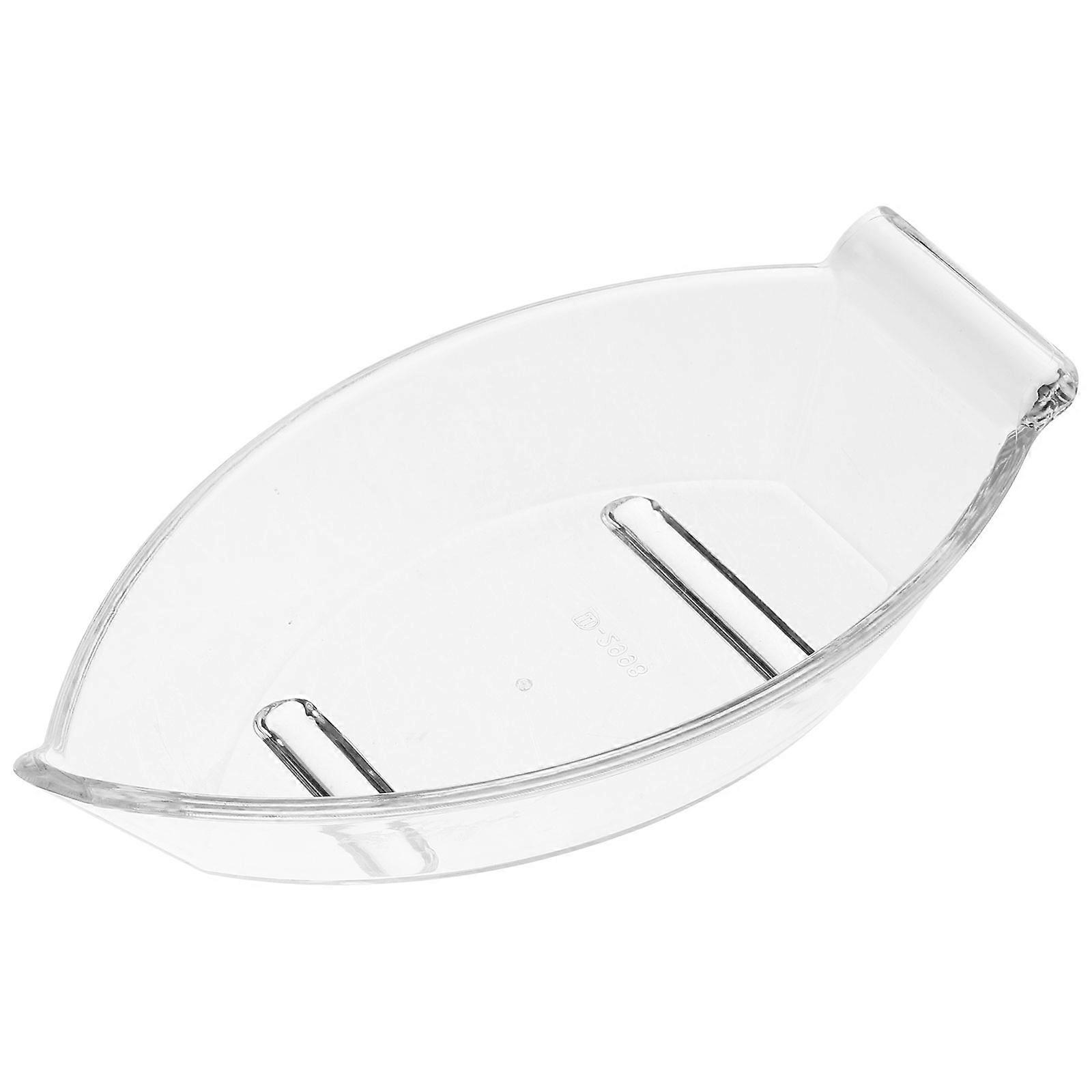 Small Dipping Plate Gravy Boat Reusable Condiment Holder For Home Use Transparent 13.50X7.30X3.70CM 1Set