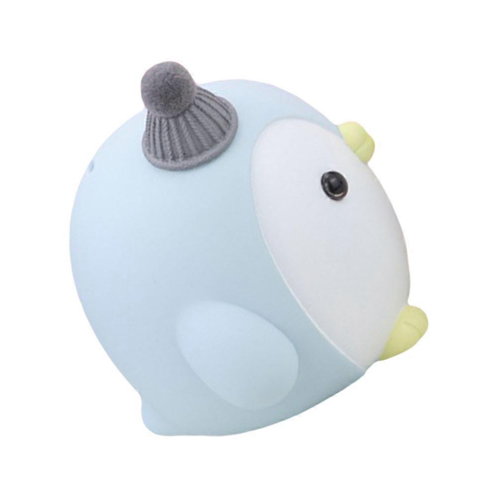 Cute Cartoon Penguin Piggy Bank, Flat Base Stable Coin Container, Desktop Home Ornament Savings Bank for Birthday