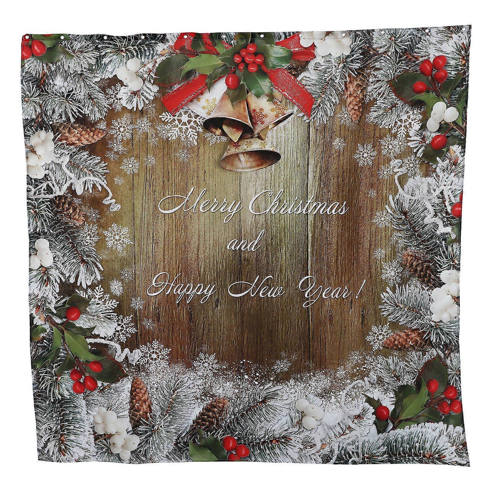 Multi Polyester Shower Curtain Waterproof Square Shape 180x180cm Bathroom Decor 1Pack