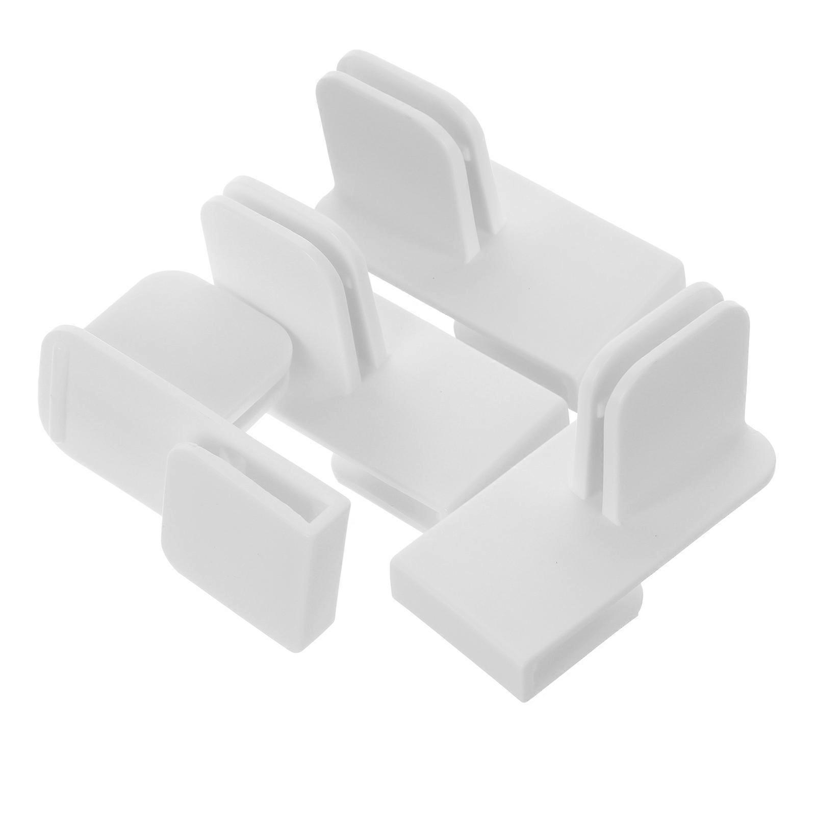 4pcs Plastic Drawer Divider Clips for Easy Installation & Strong Clamping Kitchen Storage Organizer Clips for Securing Dividers in Households