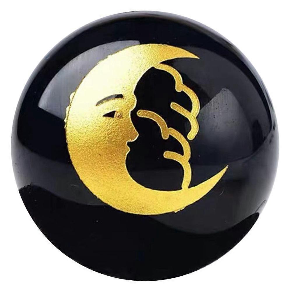 Stone Sphere Meditation Home Atmosphere Enhancement Obsidian Gemstone Ball 5.00X5.00X5.00CM 1Set