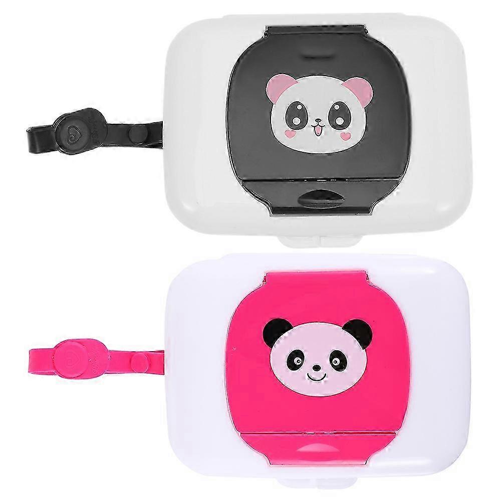 2Pcs Cute Portable Baby Wipes Dispenser and Wet Tissue Holder for Easy Use on the Go