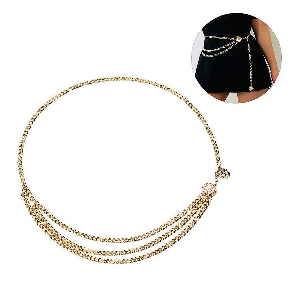 Bikini Suit Accessory Multi-Layer Metal Waist Chain 1Set