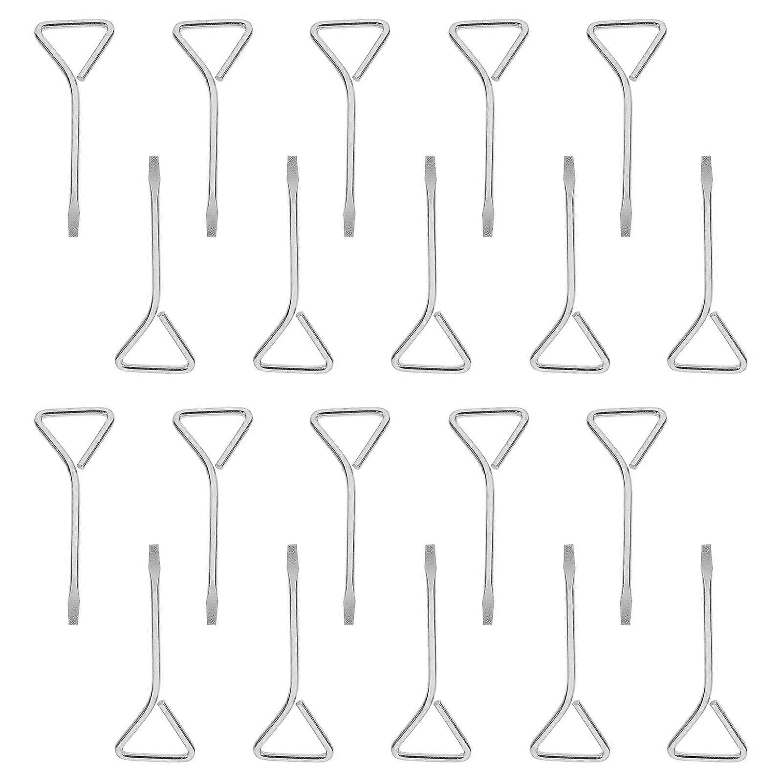 20 Pcs Multipurpose Steel Screwdrivers Portable Slotted Tools Silver