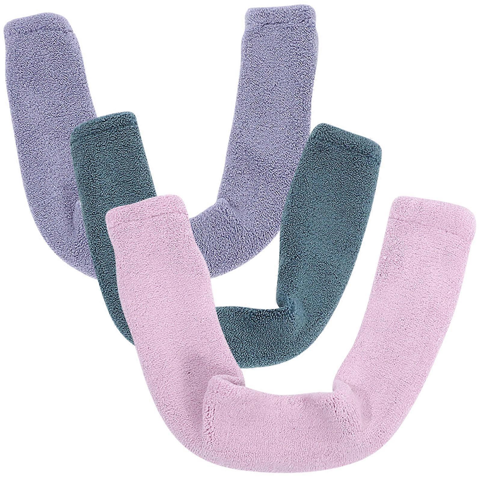 Toilet Seat Pad Mat Thermal Insulation Portable Soft Cushion For Home Use Purple Pink 3Pcs