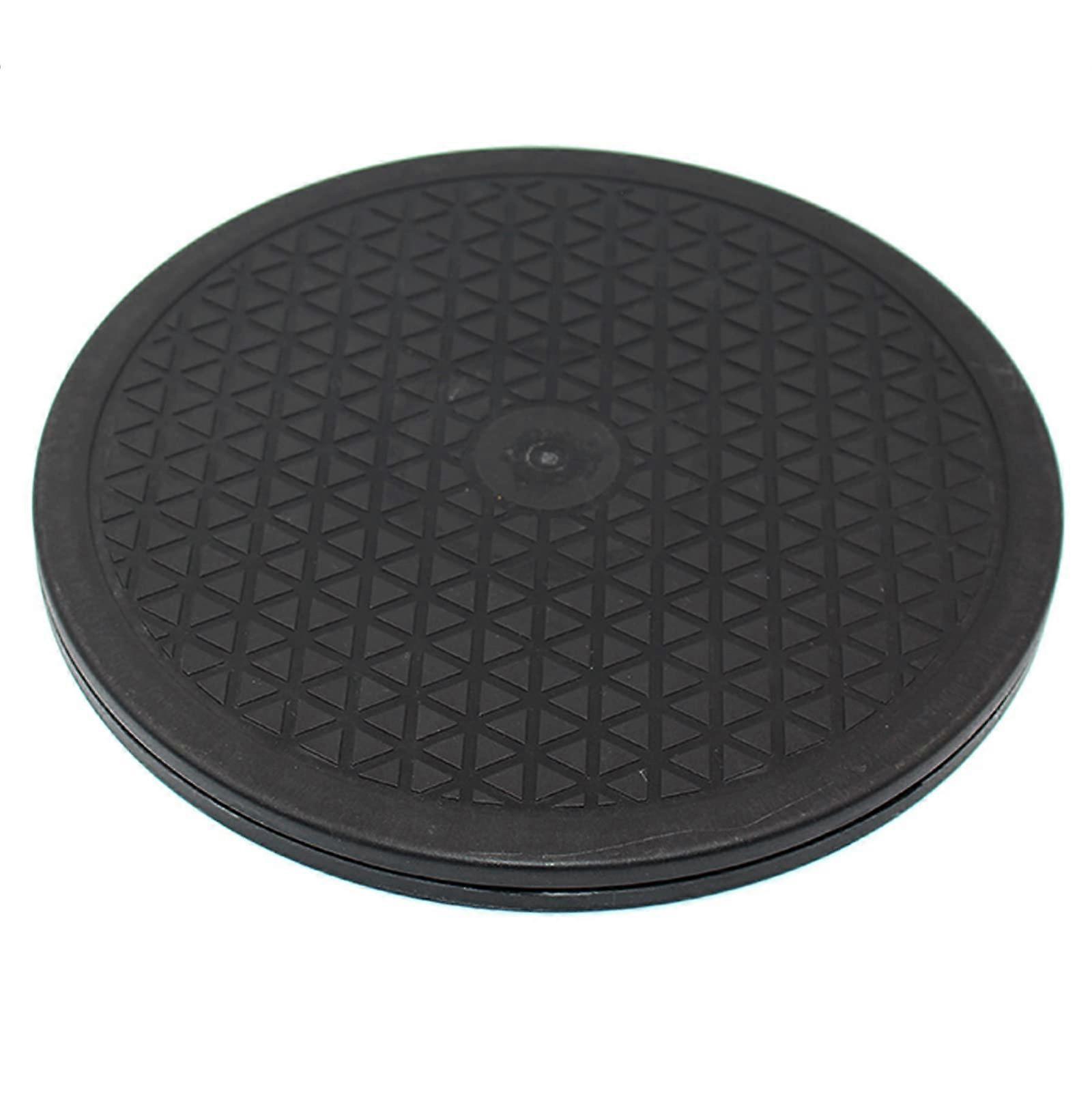 Lazy Susan Turntable Bearings with Steel Ball Support, Black Non-Slip Rotating Stand 10in