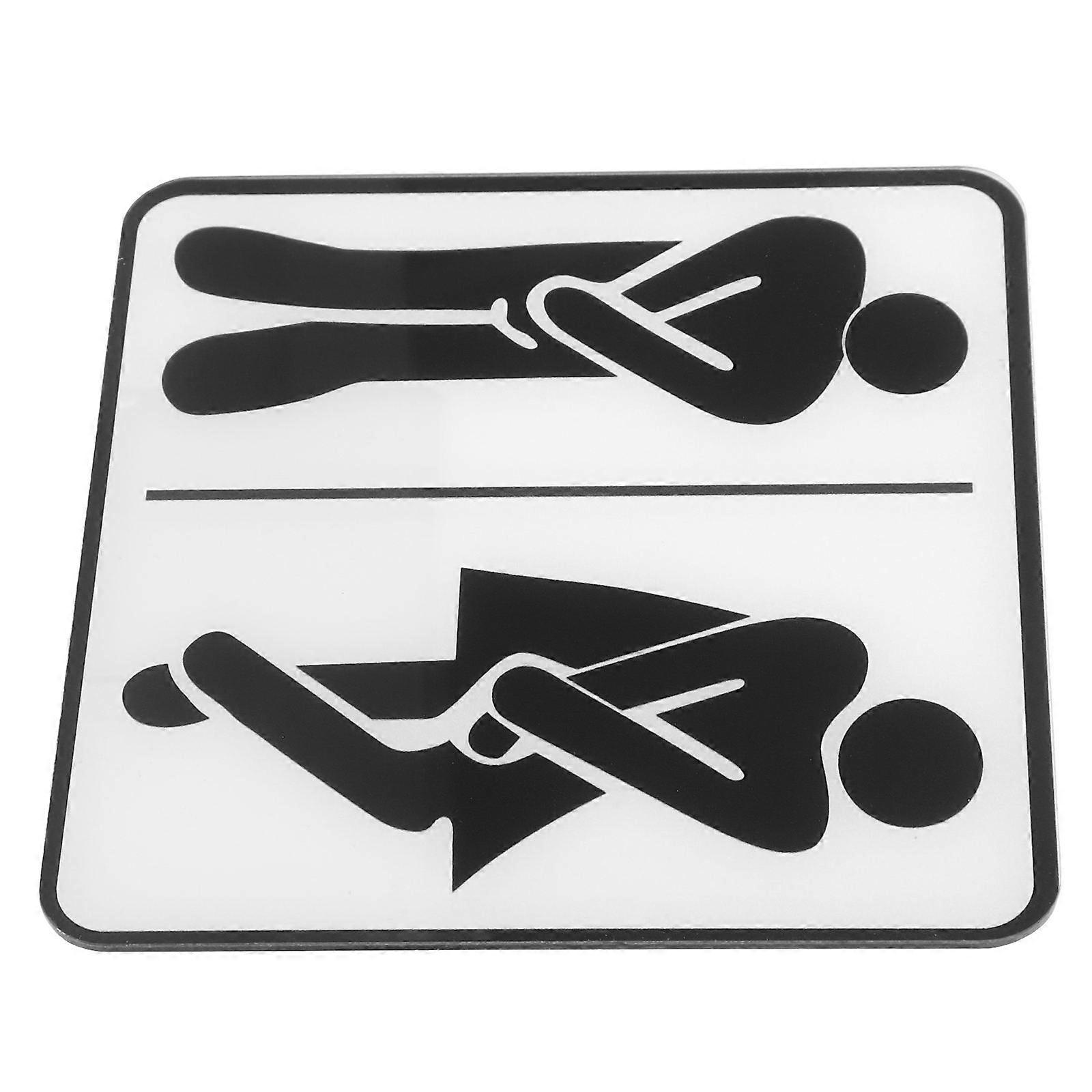 Modern Self Adhesive Acrylic Bathroom Sign for Home and Public Spaces – Gender Design Toilet Guide Sign Easy Installation Decor