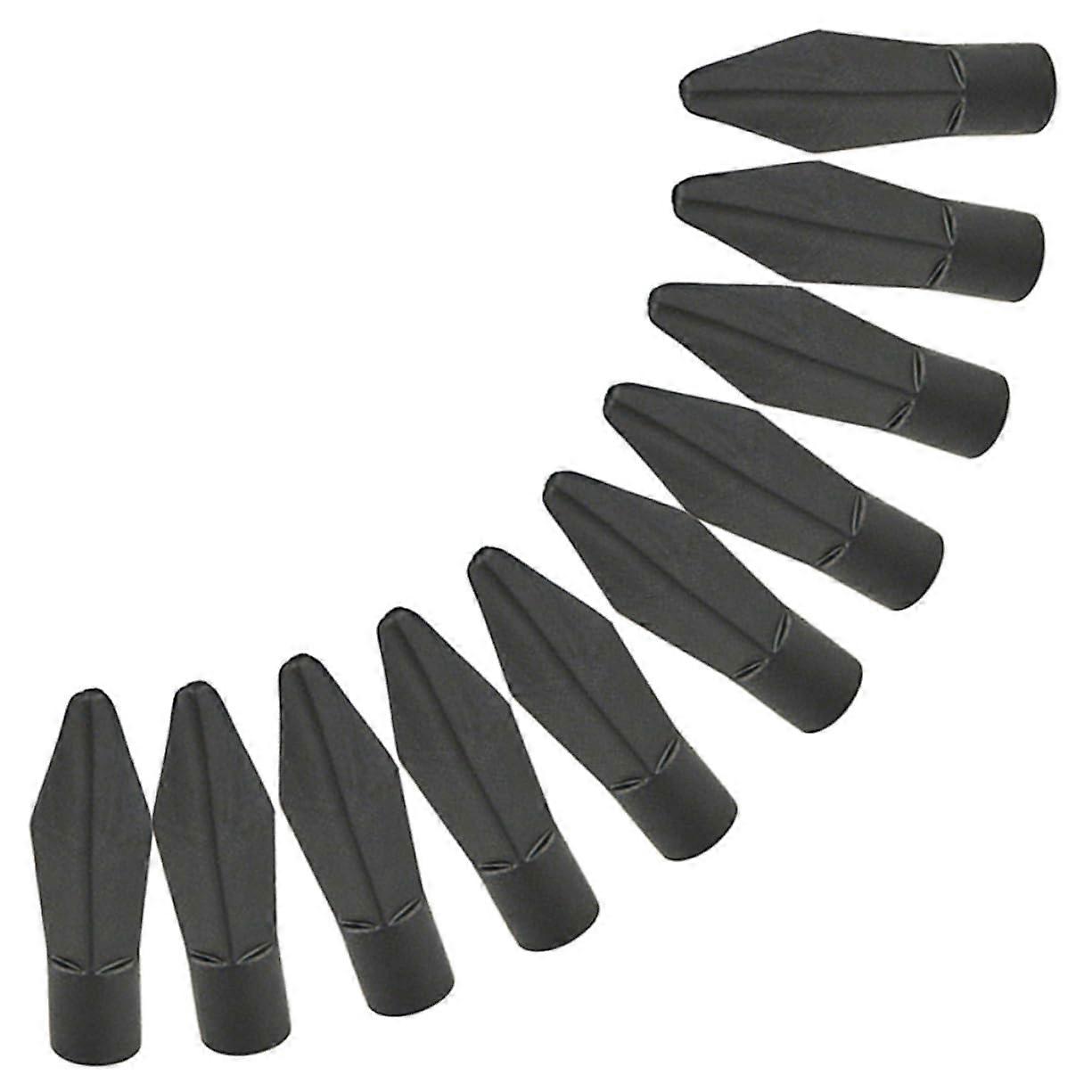 Pack of 10 Training Arrows for Outdoor Target Practice Black Rubber