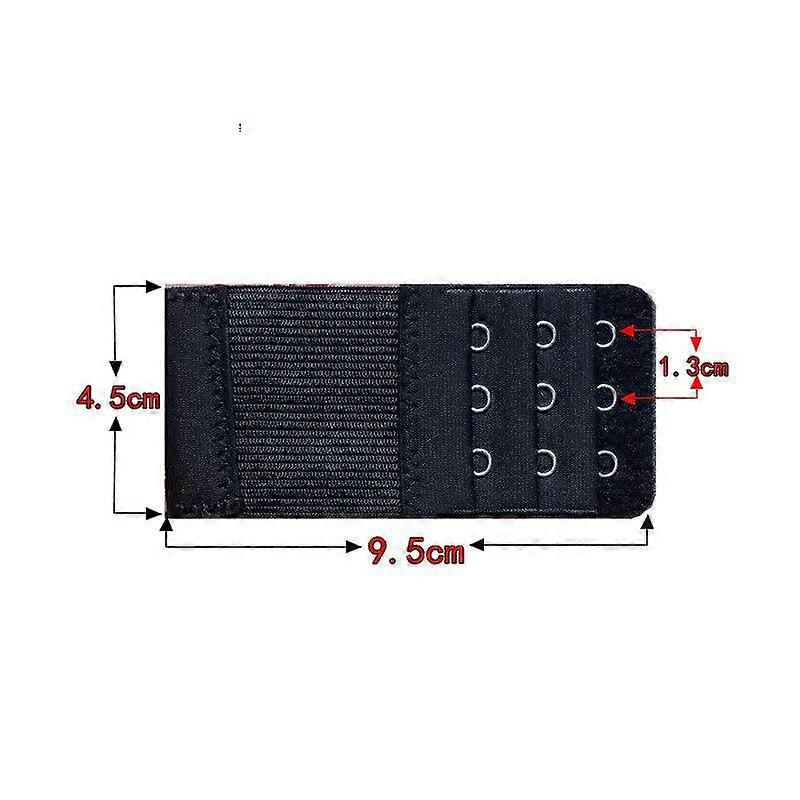 1PC Women's Bra Strap Extender 3 Row 3 Hook Bra Extension Elastic Adjustable Clasp Bar Strap