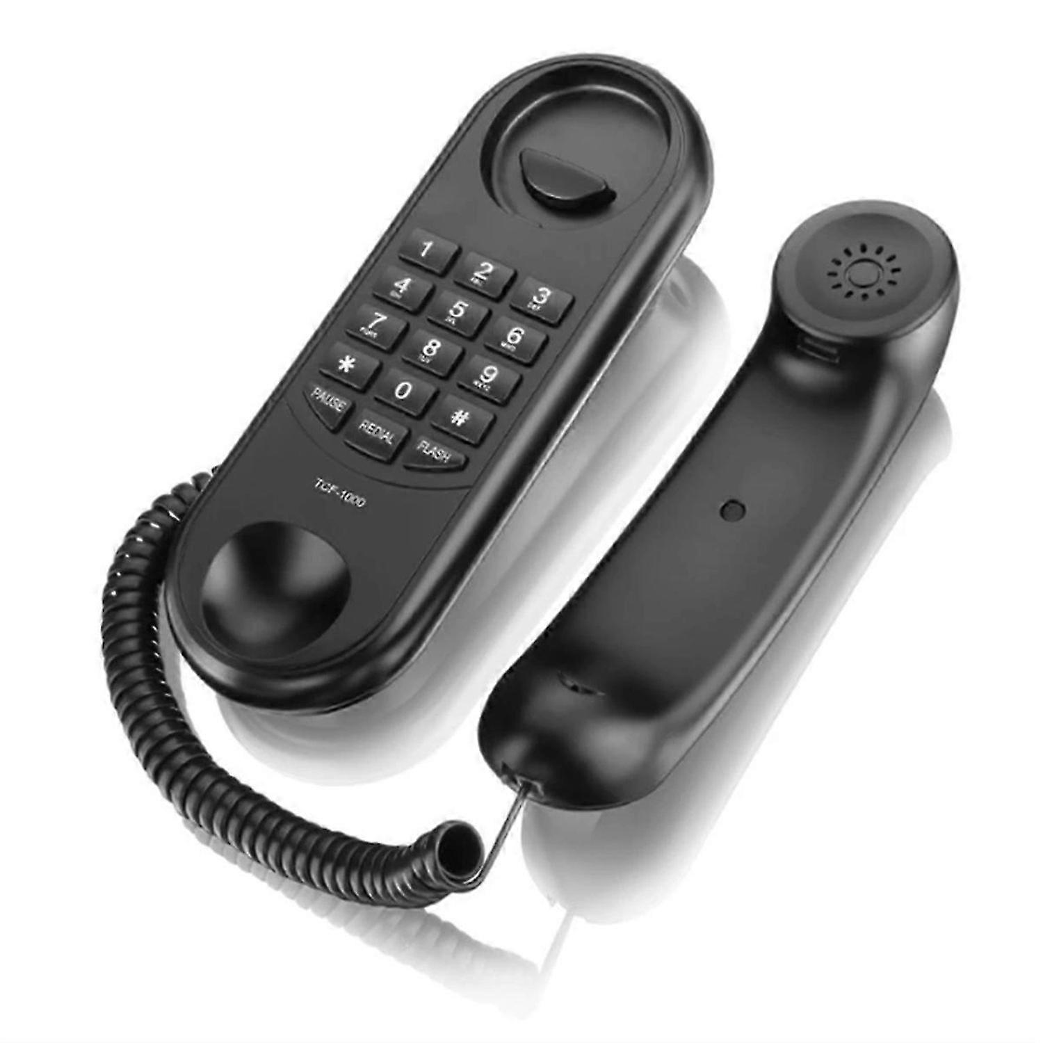 TCF1000 Wall Desk Wall Telephone with Redial and Flash Memory Hotel Telephone Elevator Home Office T