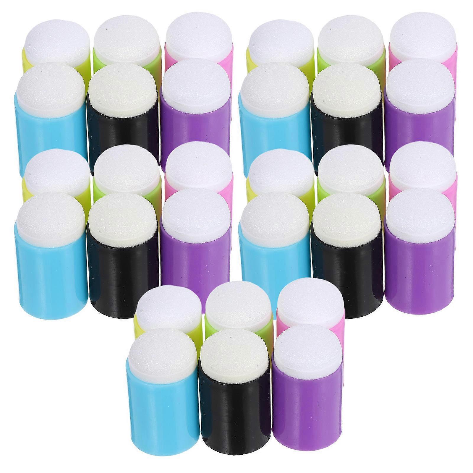 30pcs Finger Sponge Daubers Set Durable Paint Sponges for Adults, Ergonomic Design with Portable Storage Box for Crafting, Stamping, Ink & Card