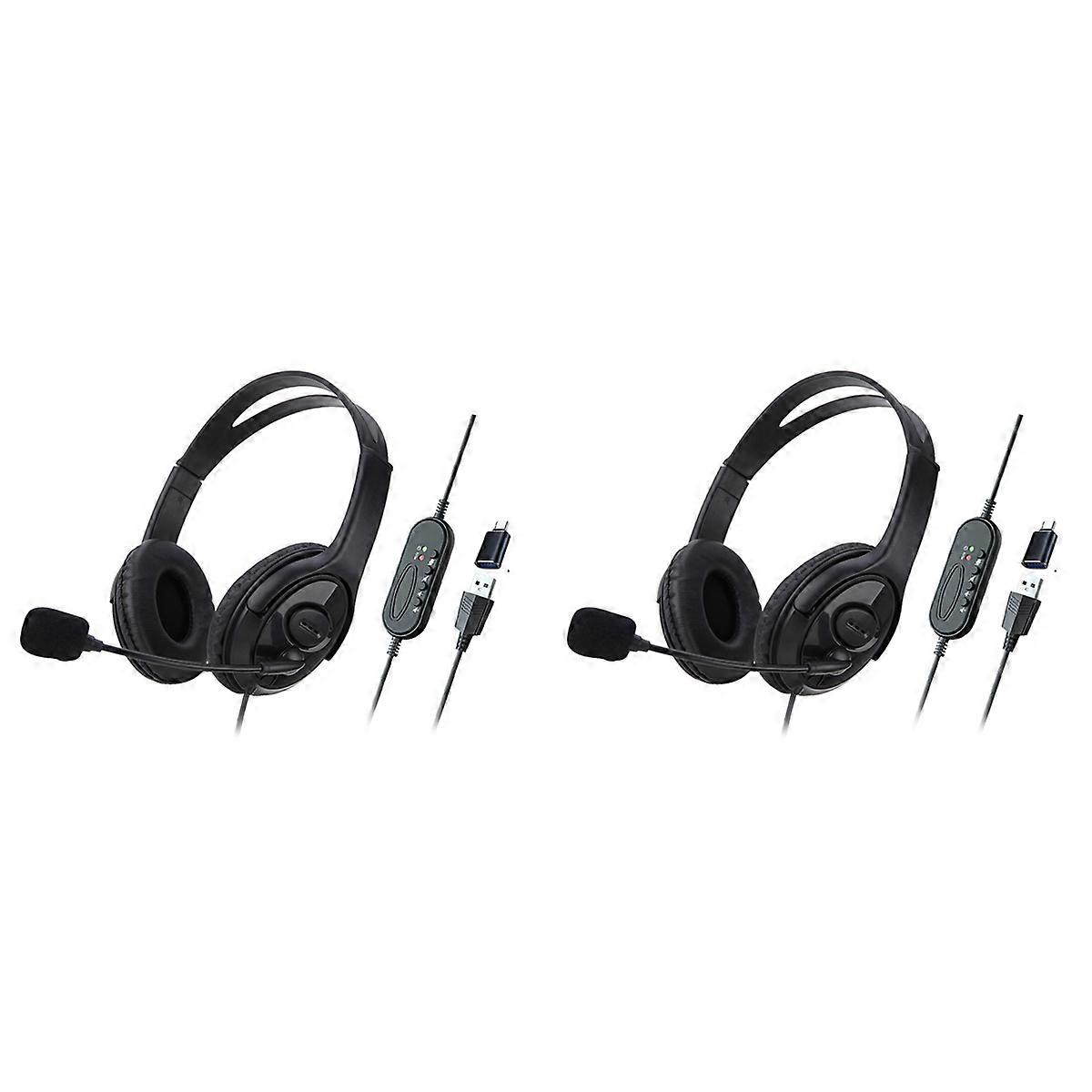 Wired USB Headset Computer Teaching Telephone Headset